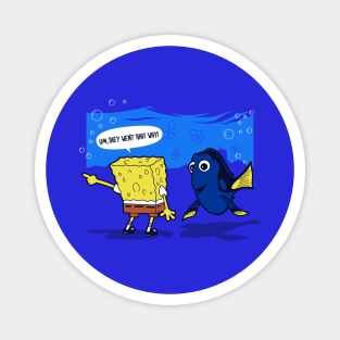 Funny Underwater Movie Cartoon Mashup Magnet